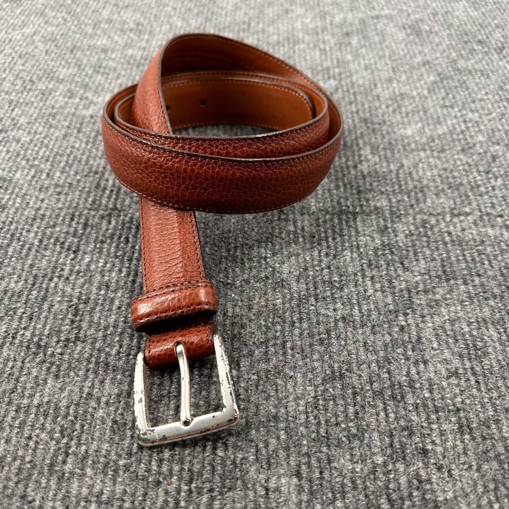 Coach Belt Mens 36 Full Grain Leather Cognac Brown 5912 USA Vintage Casual